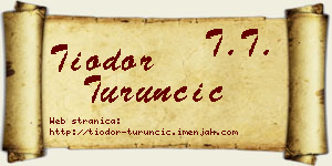 Tiodor Turunčić vizit kartica